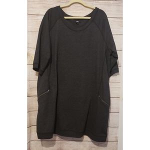 Ellos Gray 22/24 Tunic Length Sweater Dress